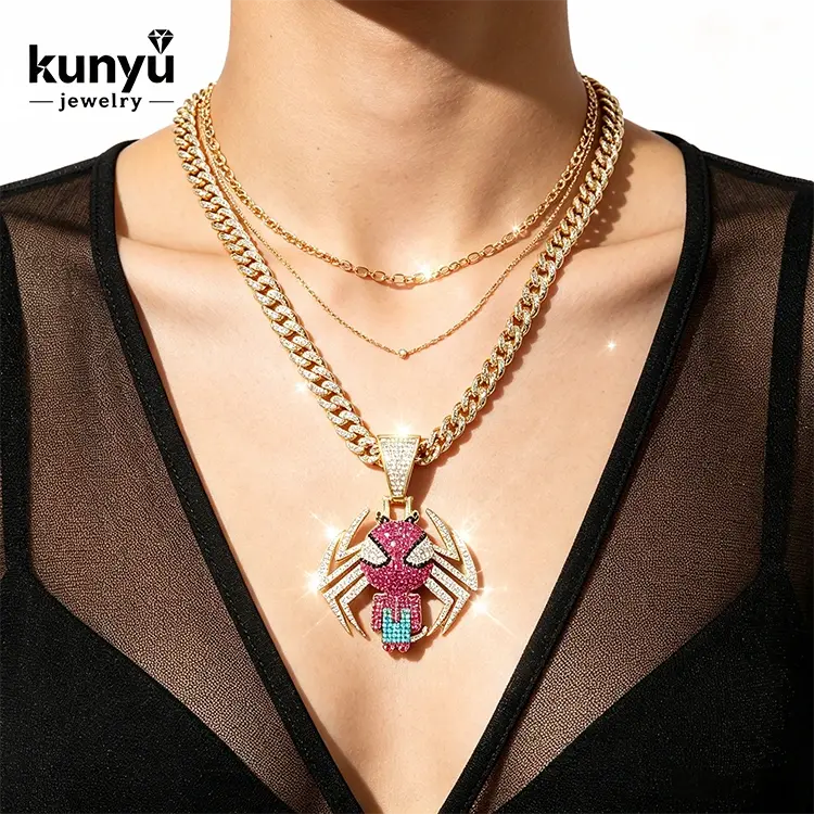 Collana Hip Hop con ciondolo Bling