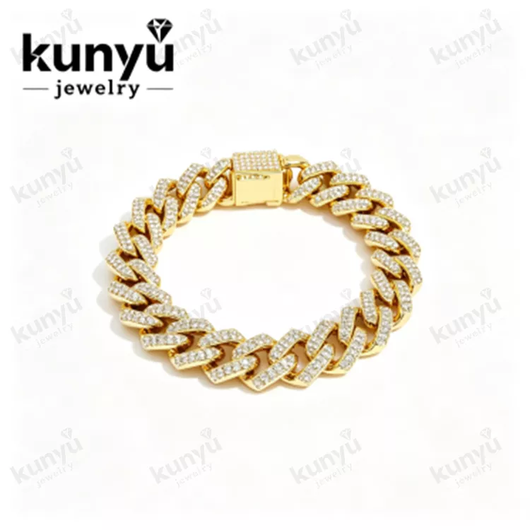 Bracciale Hip Hop a maglie cubane Bracciale Hip Hop a maglie cubane
