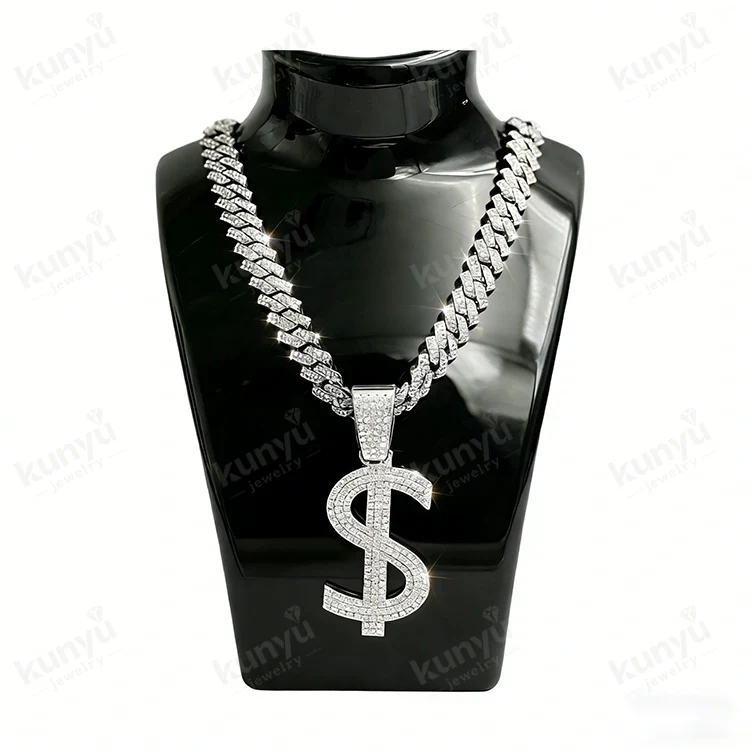 Collana con segno di dollaro hip-hop