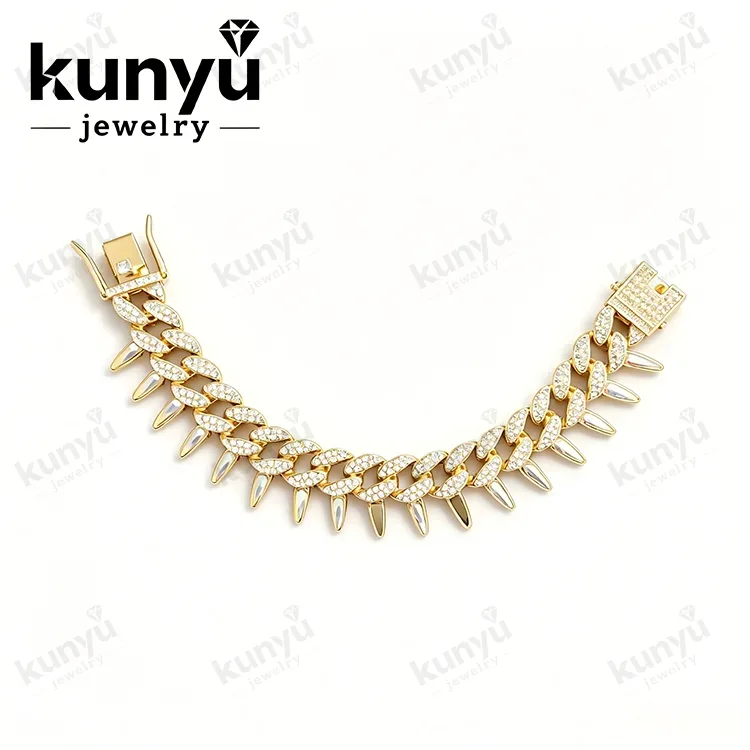 Bracciale a catena cubana spessa Bracciale a catena cubana spessa