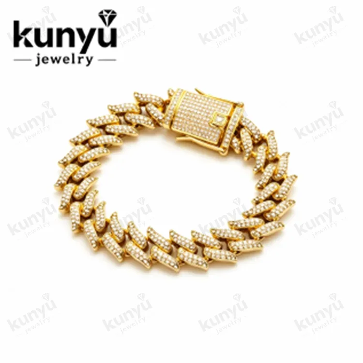 Bracciale a catena cubana spessa